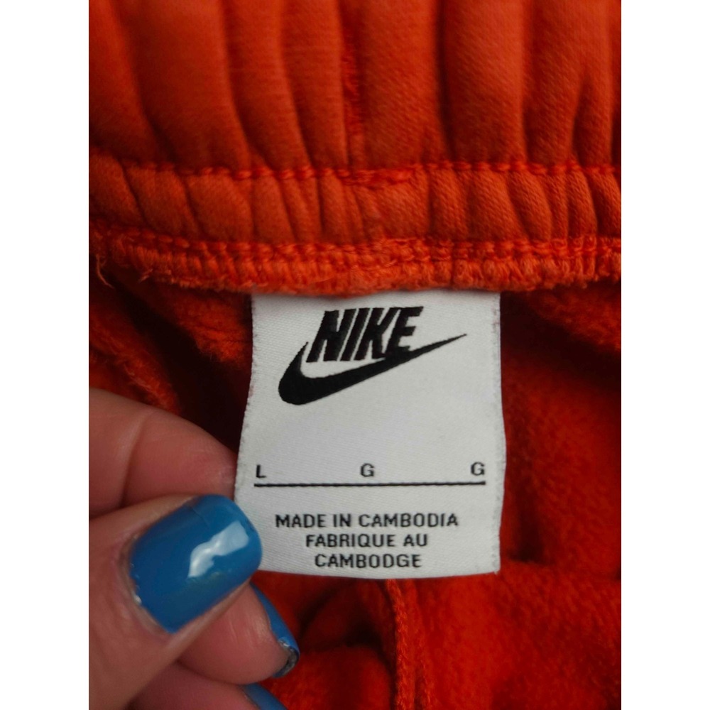 Nike Jogger Sweatpants Mens Large Orange Fleece Athleisure Urban Normcore Casual - Picture 4 of 7